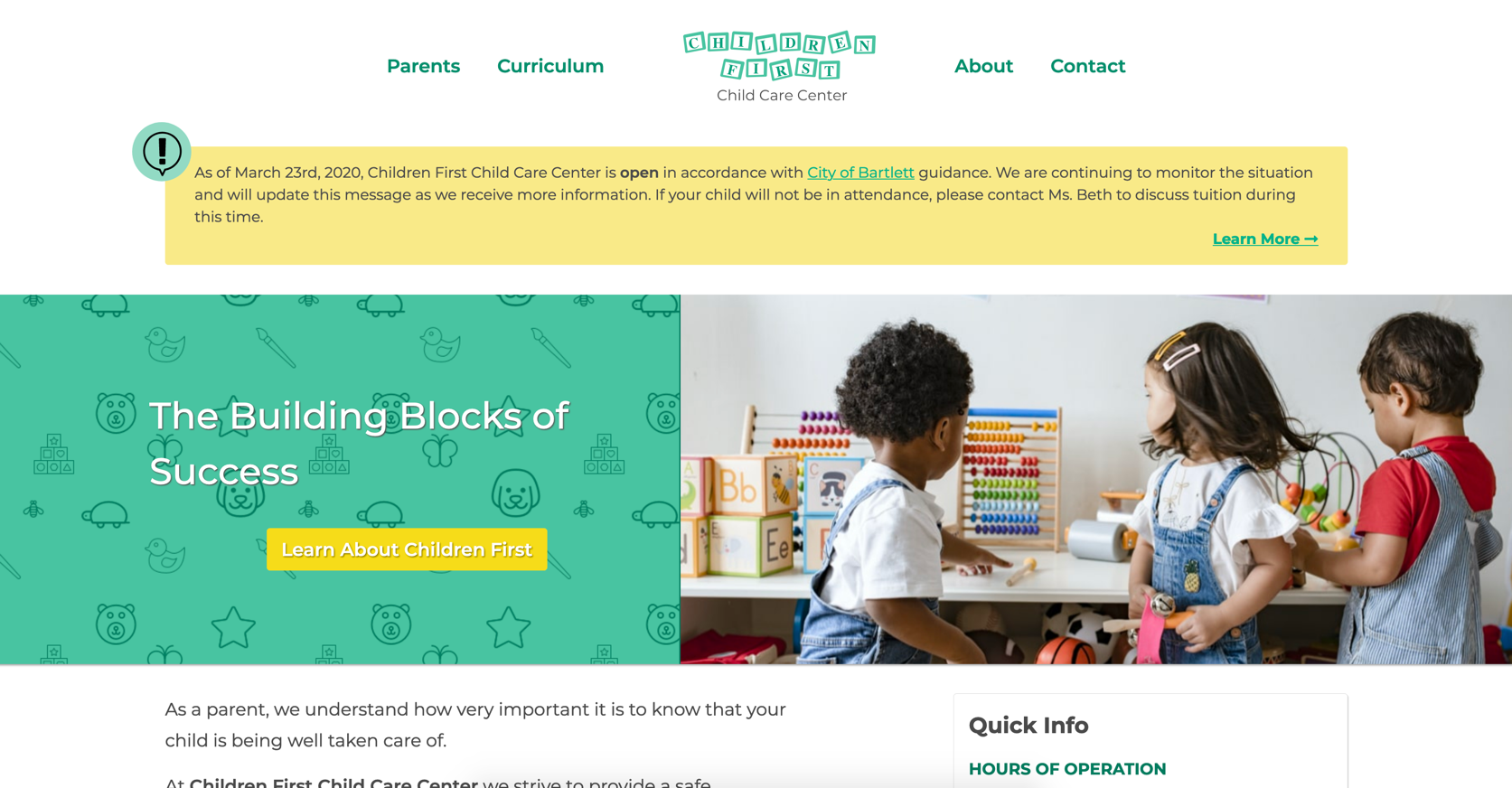 Children First Website